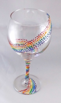 "Paint on a wine glass" Class!